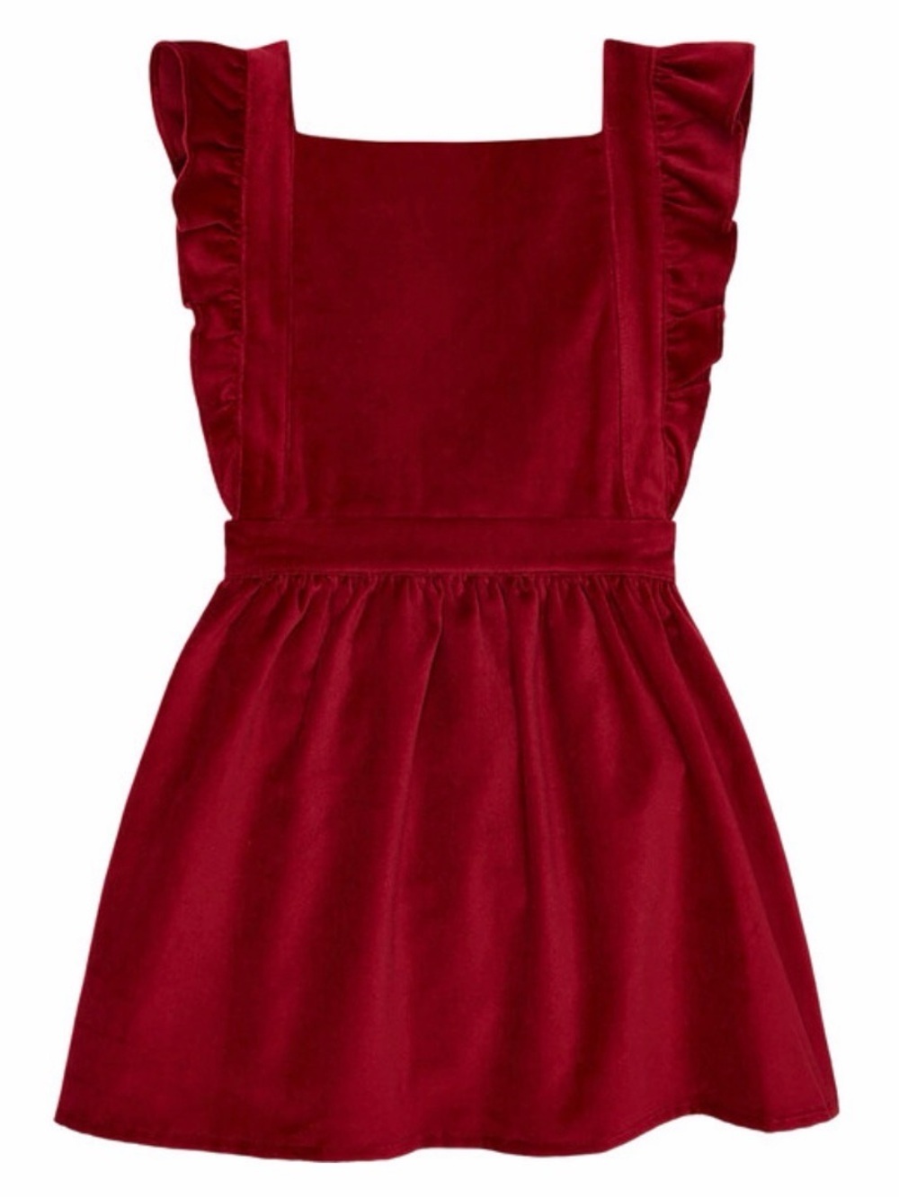 ❤️ La Coqueta Cora Cherry Velvet Pinafore Dress 2T
